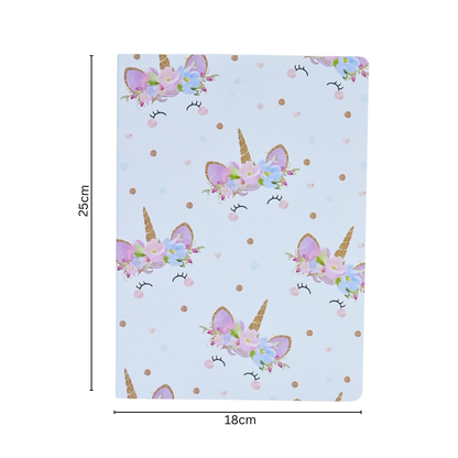 Cute girl aesthetic stars and rainbow style notebooks