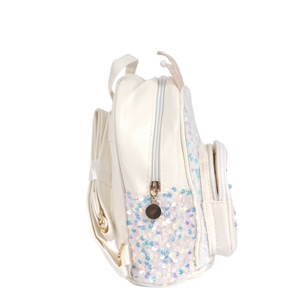 Unicorn Crown Sequin School Backpack for Kids | Glittery Lightweight Bag for Girls