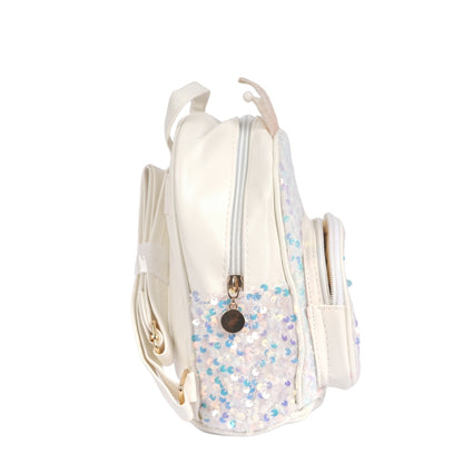 Unicorn Crown Sequin School Backpack for Kids | Glittery Lightweight Bag for Girls