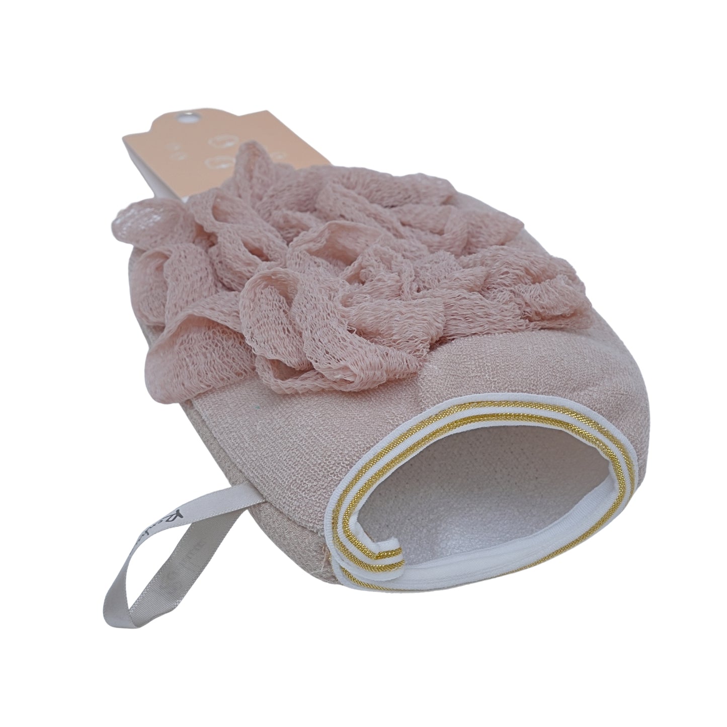 Bath gloves with loofah