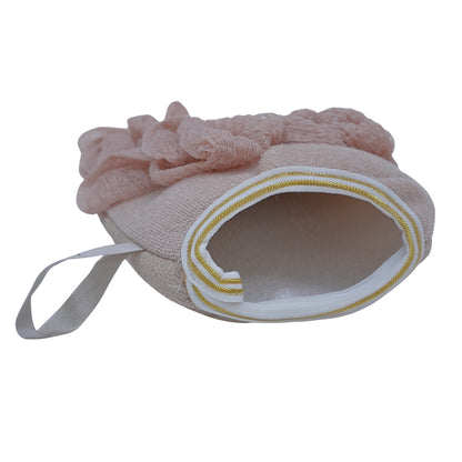 Bath gloves with loofah