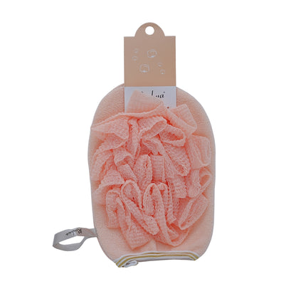 Bath gloves with loofah