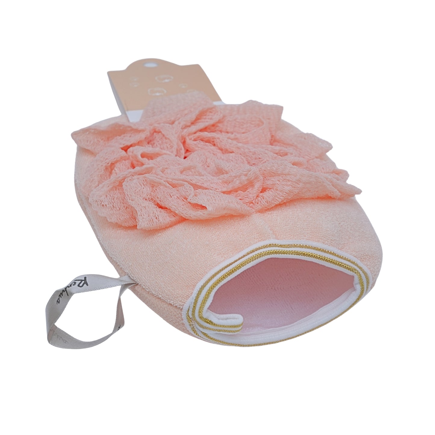 Bath gloves with loofah