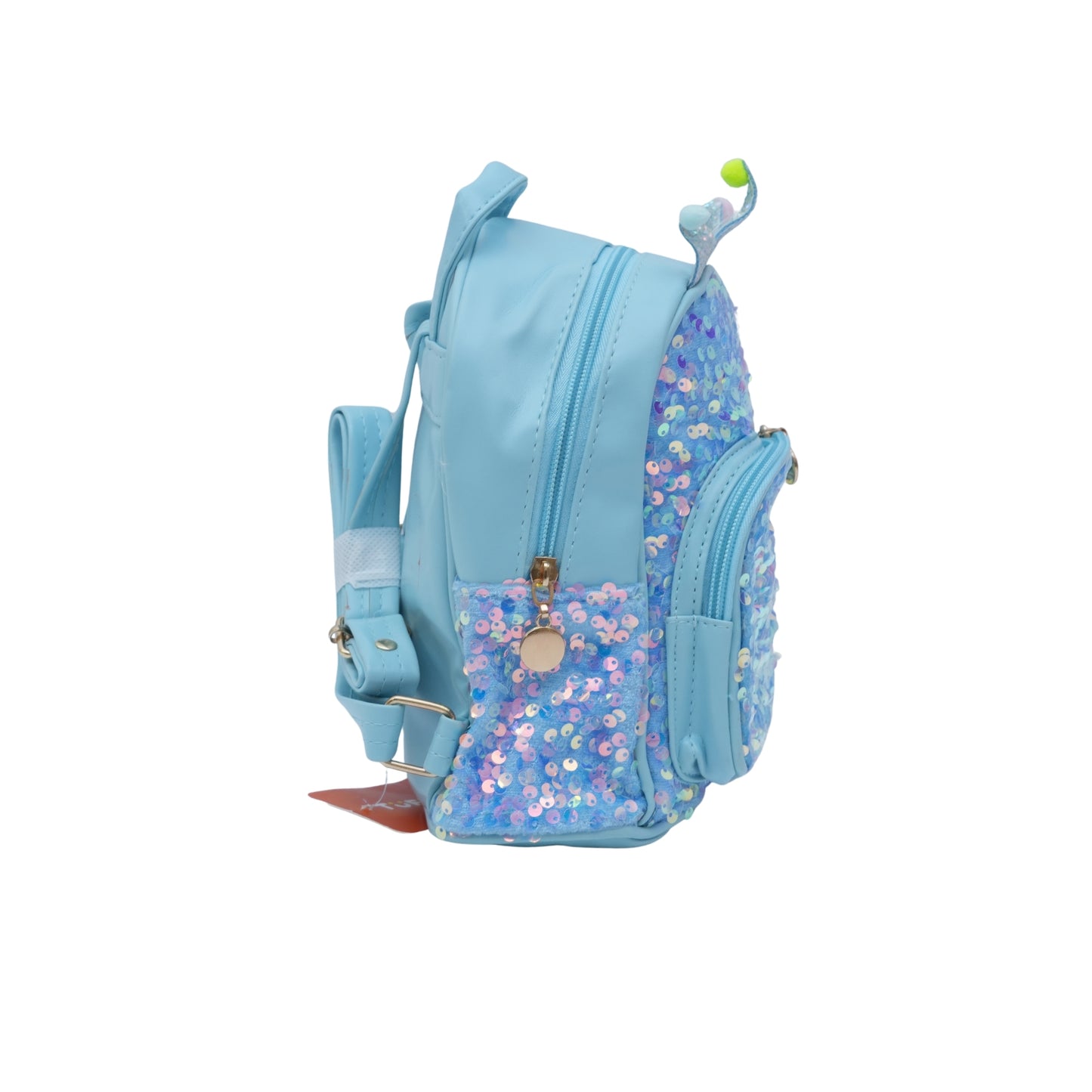 Sky Blue Fancy Bag With Sparkle Designs For Girls