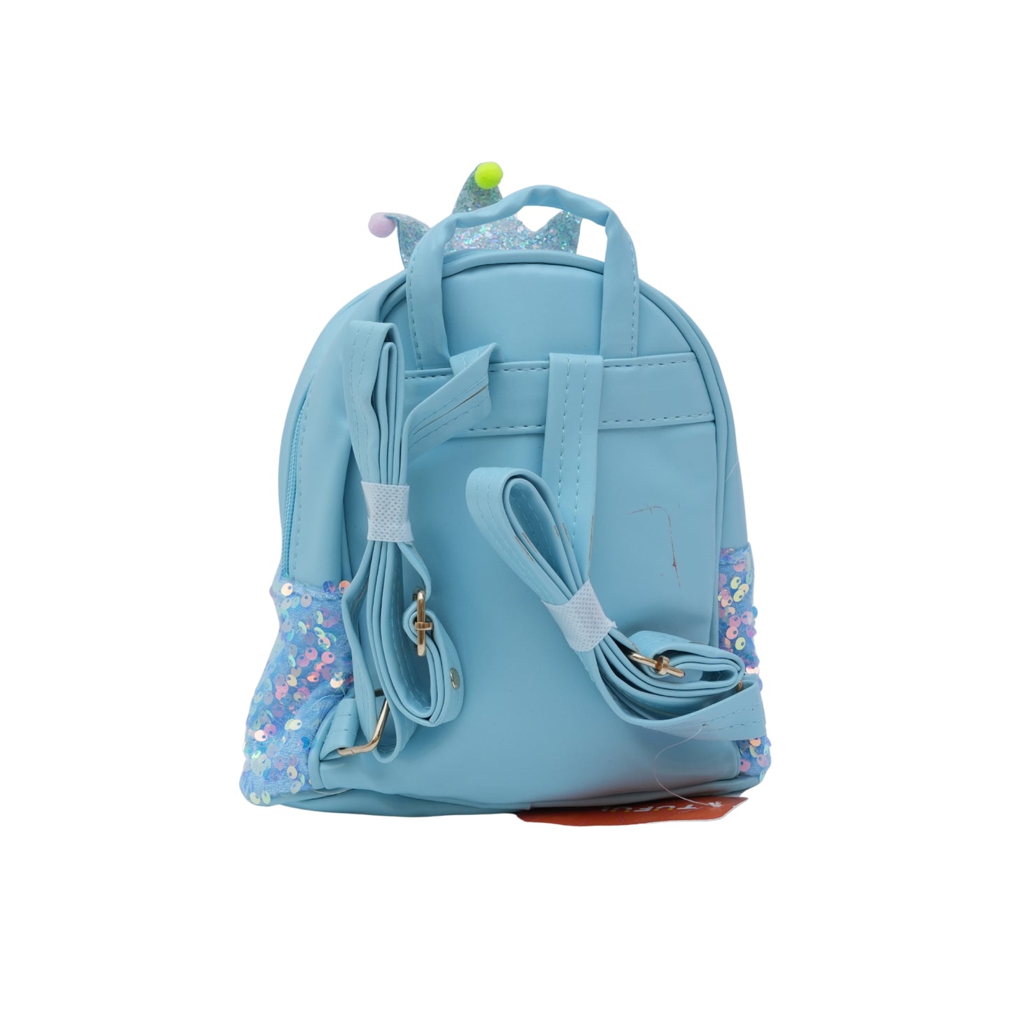 Sky Blue Fancy Bag With Sparkle Designs For Girls