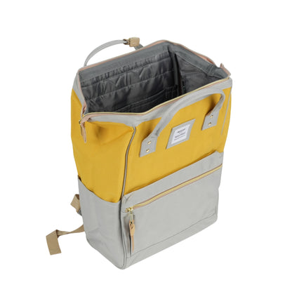 Yellow & Beige College & Office Handbag/Backpack