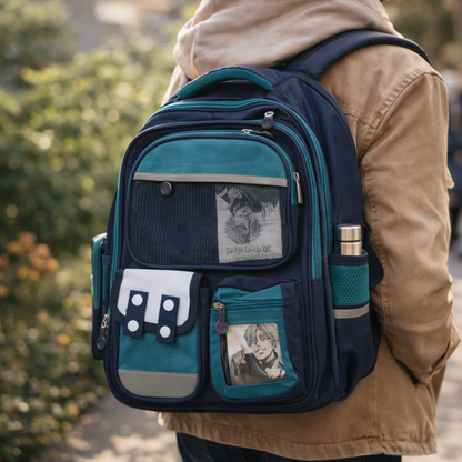 Cathleen Anime Fan Blue School Bag