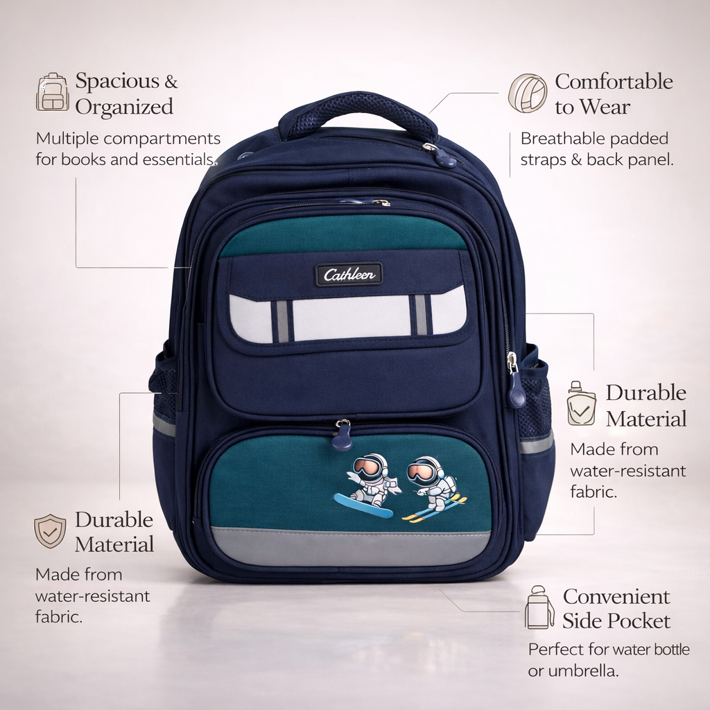 Cathleen Blue Bag Pack School Bag for Kids