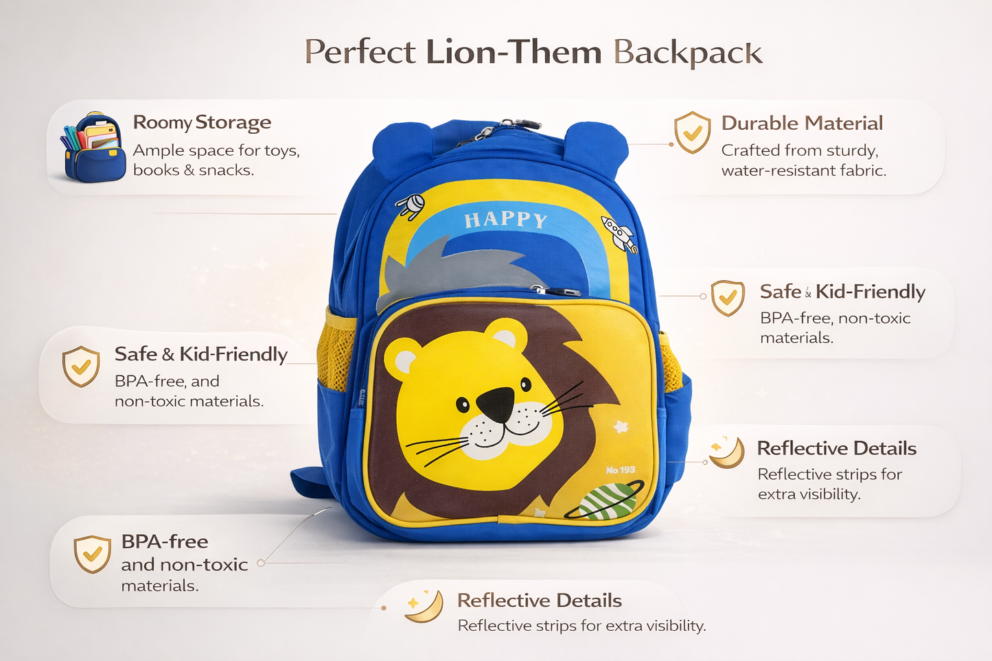 Baby Lion School Buddy Bag For kids