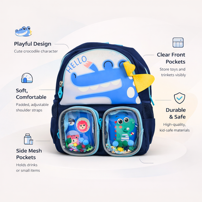 Blue & Black School Bag for Kids