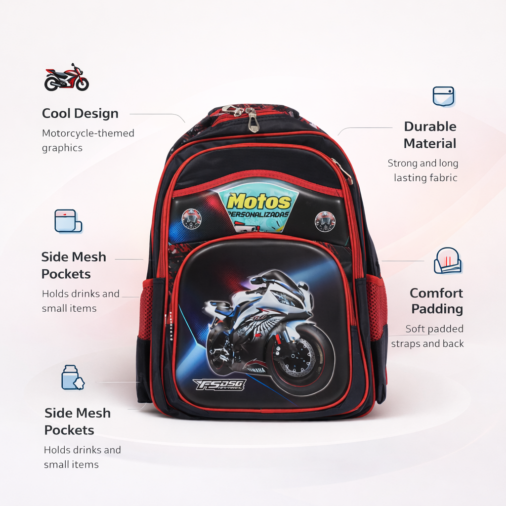 Racing Monster Bag Pack for Kids