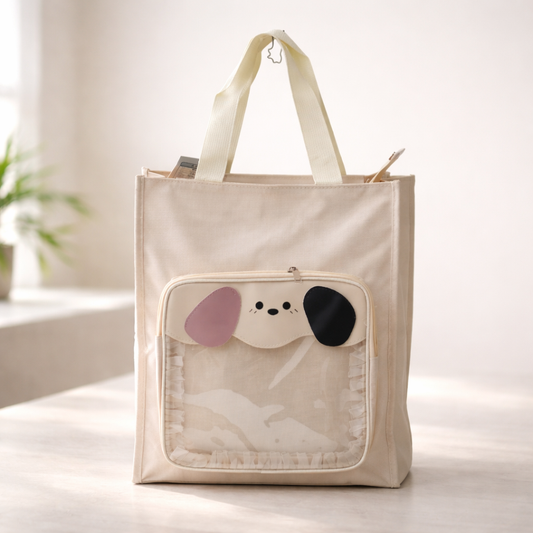 Dog Printed Casual Tote Bag