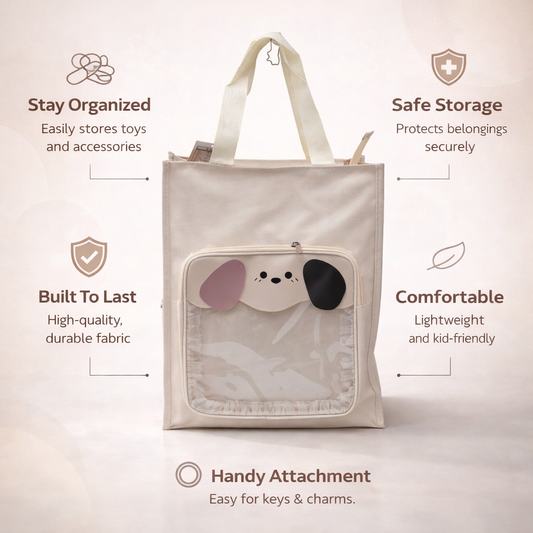 Dog Printed Casual Tote Bag