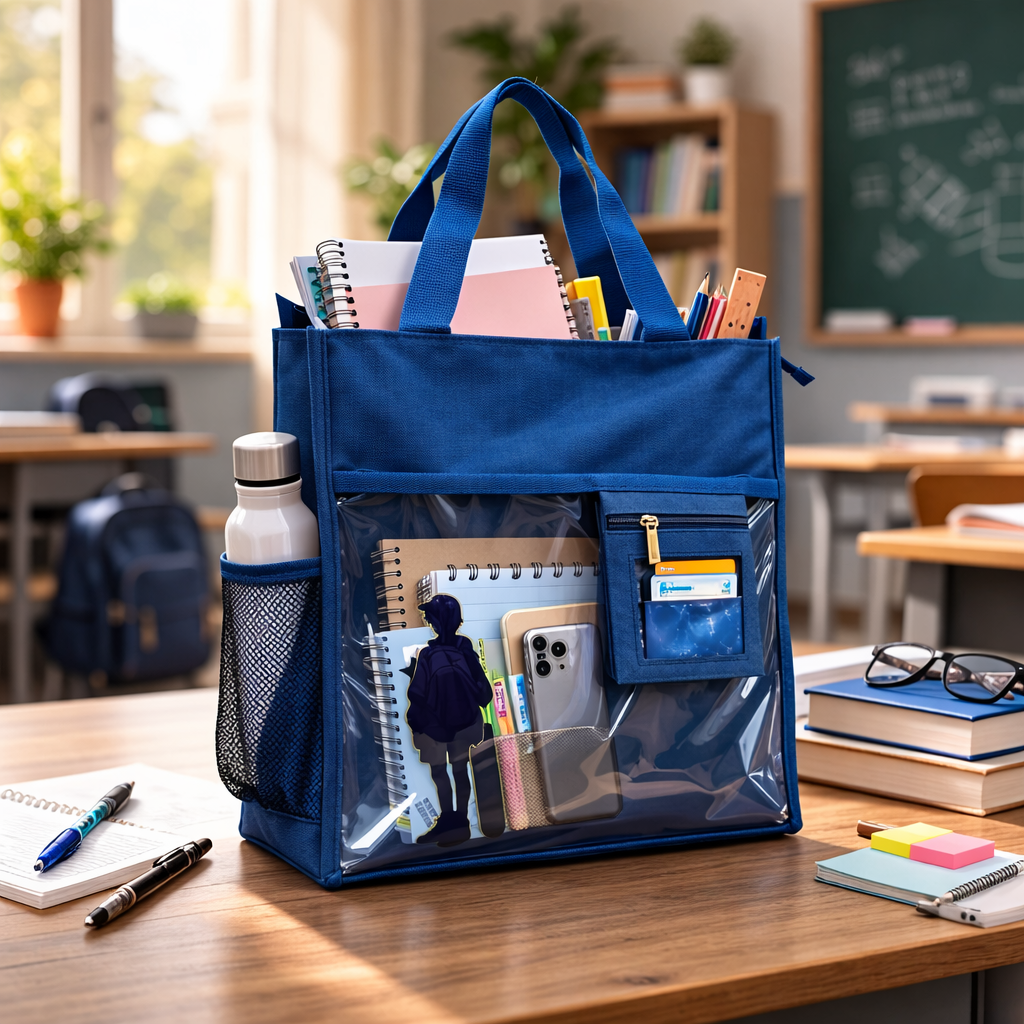 Blue aesthetic tote bag unisex style