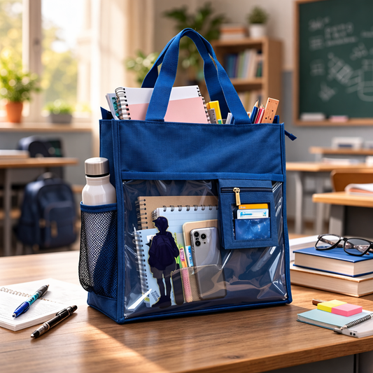 Blue aesthetic tote bag unisex style