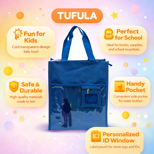 Blue aesthetic tote bag unisex style