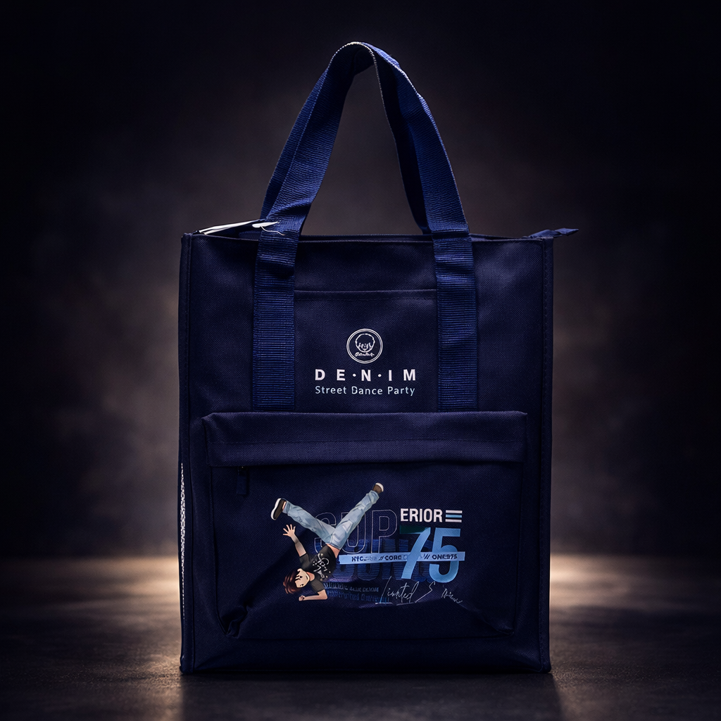Blue aesthetic tote bag unisex style