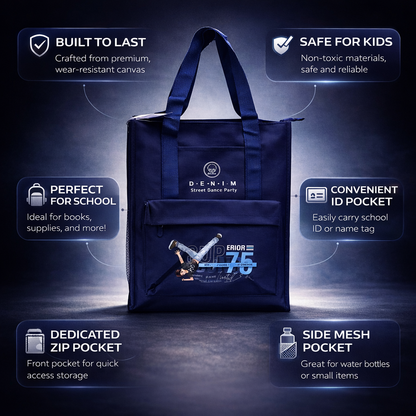 Blue aesthetic tote bag unisex style