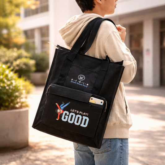 Black aesthetic tote bag unisex style