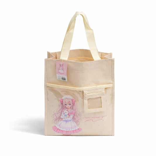 Off White aesthetic tote bag for girls