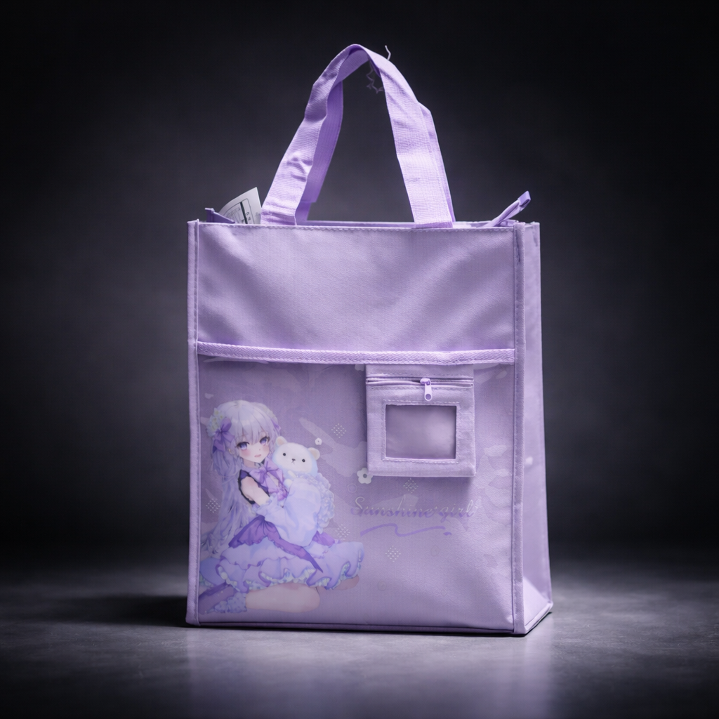 Purple aesthetic tote bag for girls
