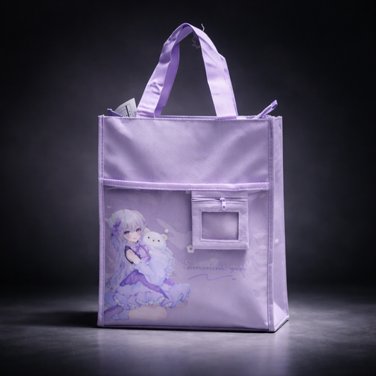 Purple aesthetic tote bag for girls