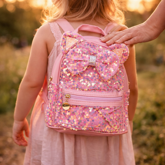 Pink Fancy Bag With Sparkle Designs For Girls