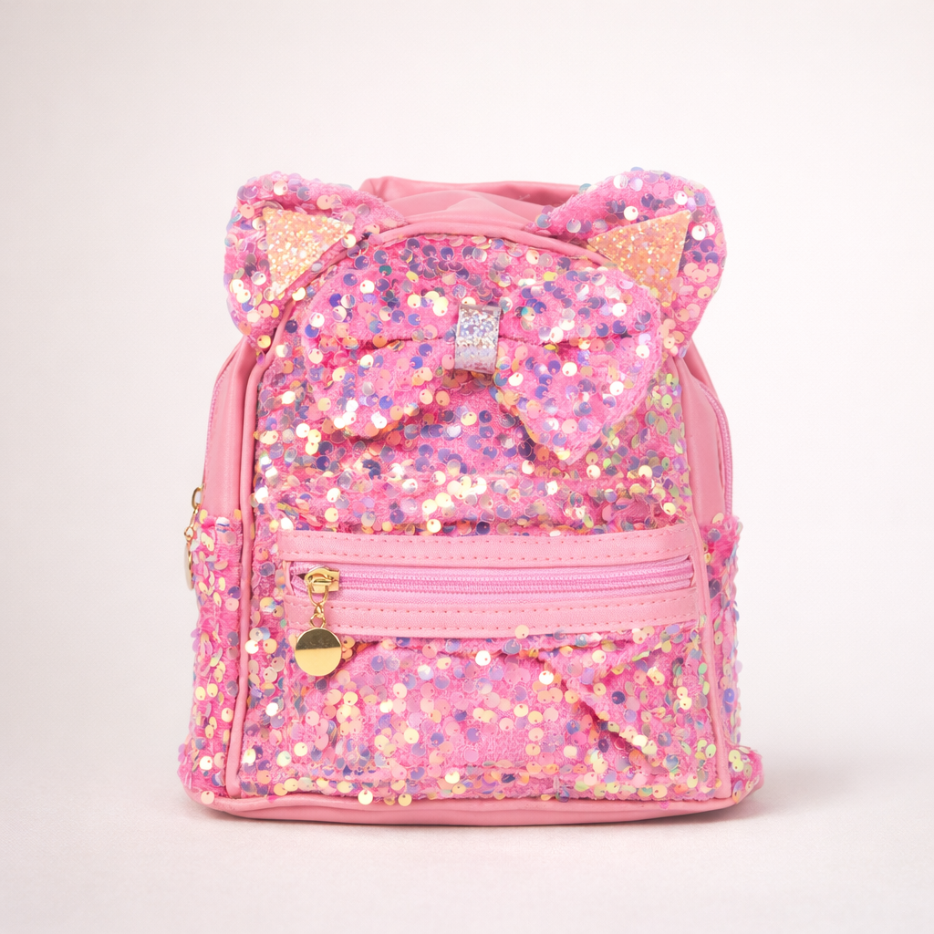 Pink Fancy Bag With Sparkle Designs For Girls