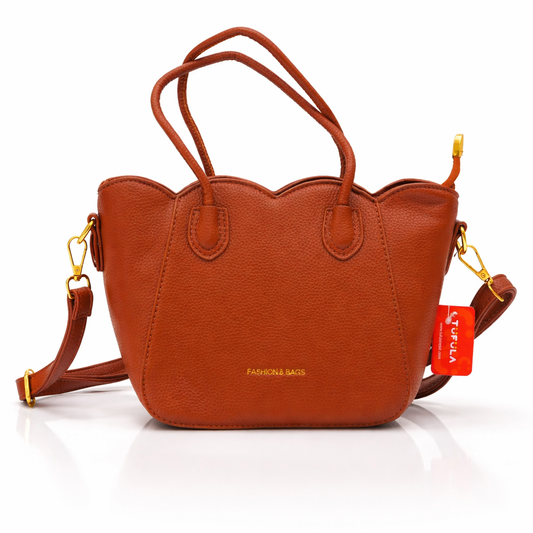 Fashion & Bags Brown Textured Handbag