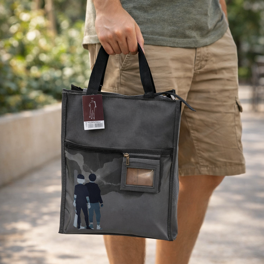 Grey unisex aesthetic tote bag