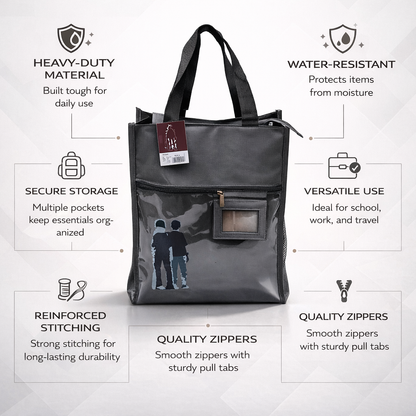 Grey unisex aesthetic tote bag
