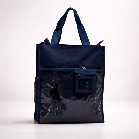 Navy blue unisex aesthetic tote bag for girls