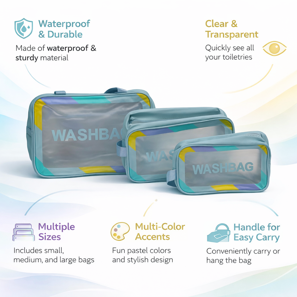 Make Up Kit Travel Bag (Pack of 3)