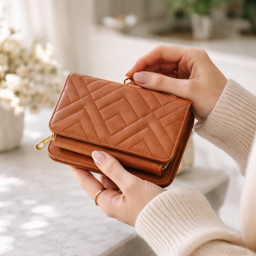 Women's Tan Bifold Wallet