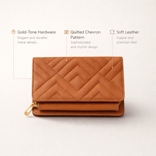 Women's Tan Bifold Wallet