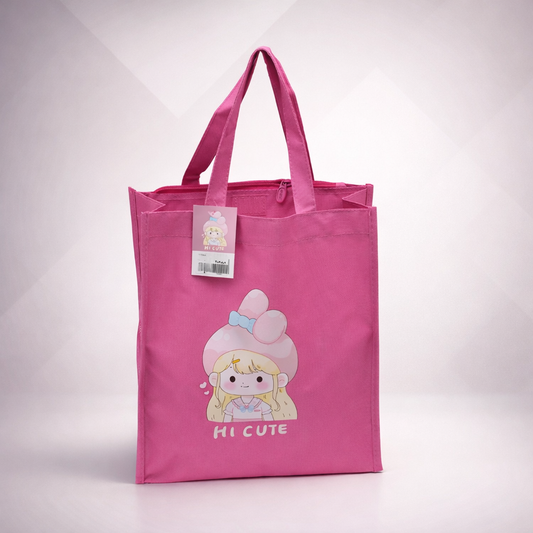 Pink cute & aesthetic tote bag for girls