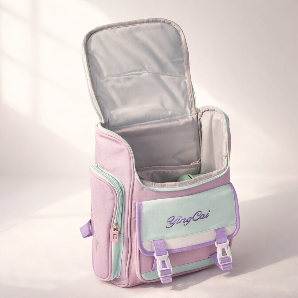 Purple hiking bag pack