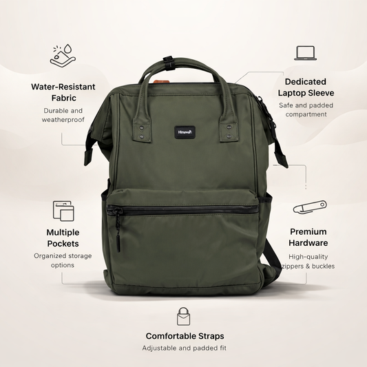Dark Green Office/College Handbag/Bag Pack