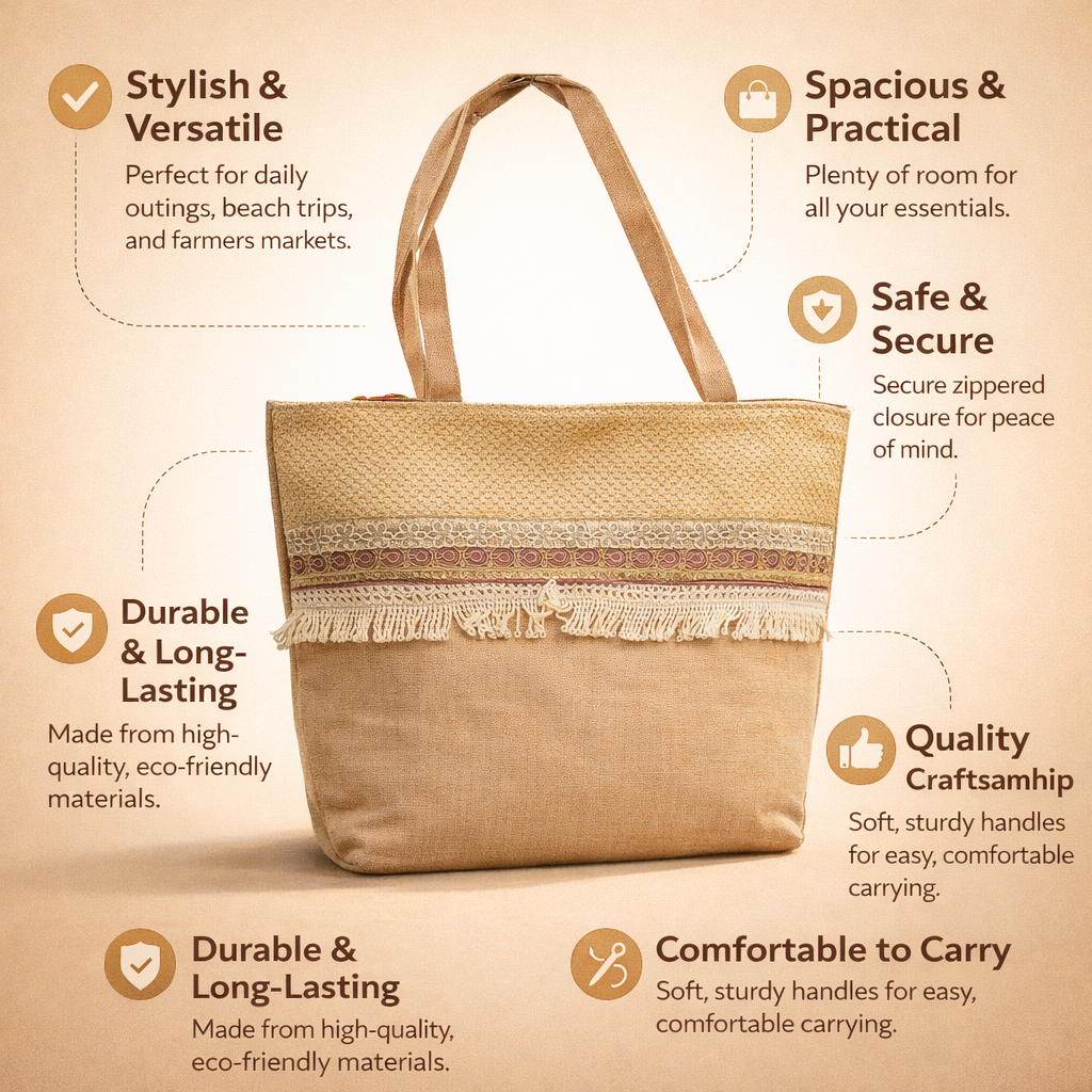 Designer Jute handbag