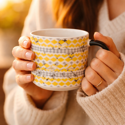 Traditional Block Print Premium Ceramic Mug