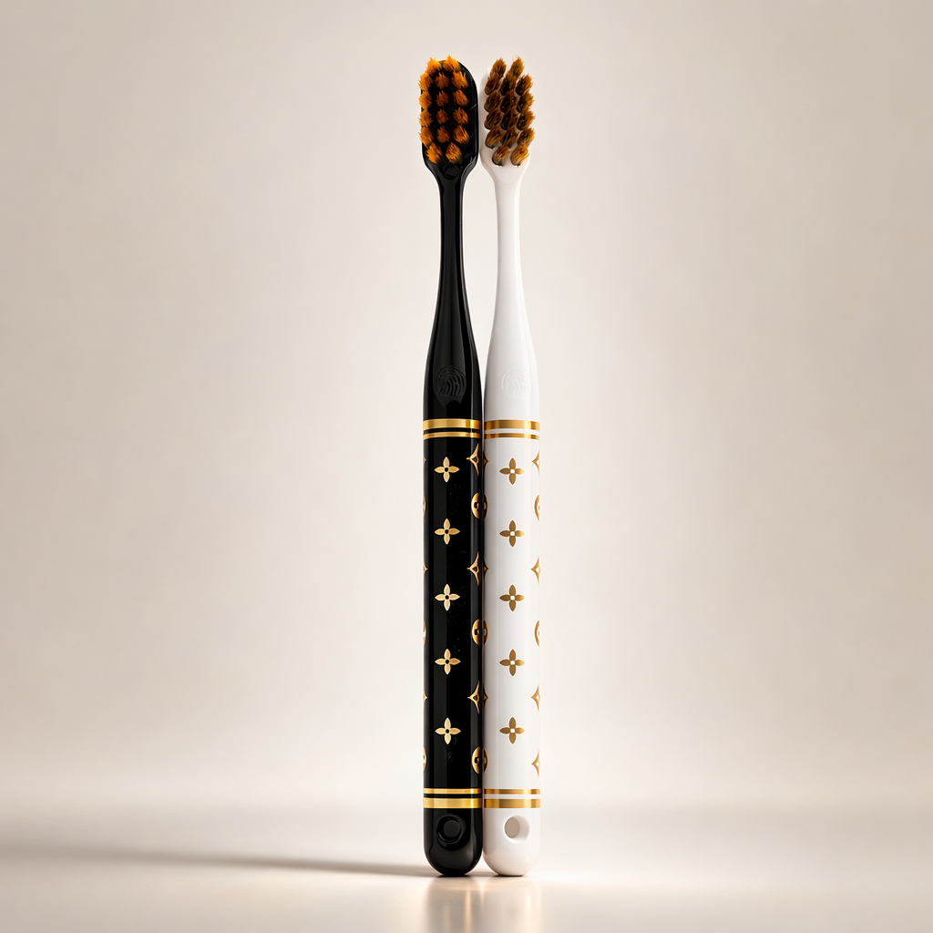 Premium Black & White Toothbrush Combo Set of 2