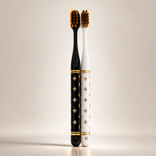 Premium Black & White Toothbrush Combo Set of 2