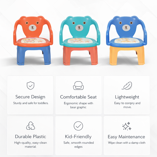 Multicolor Chairs for Kids With Rest Handle