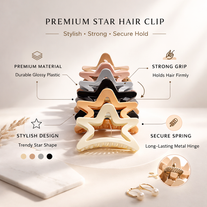 Fashionable Daily Use clutcher & Clips For Girls ( set of 6 )