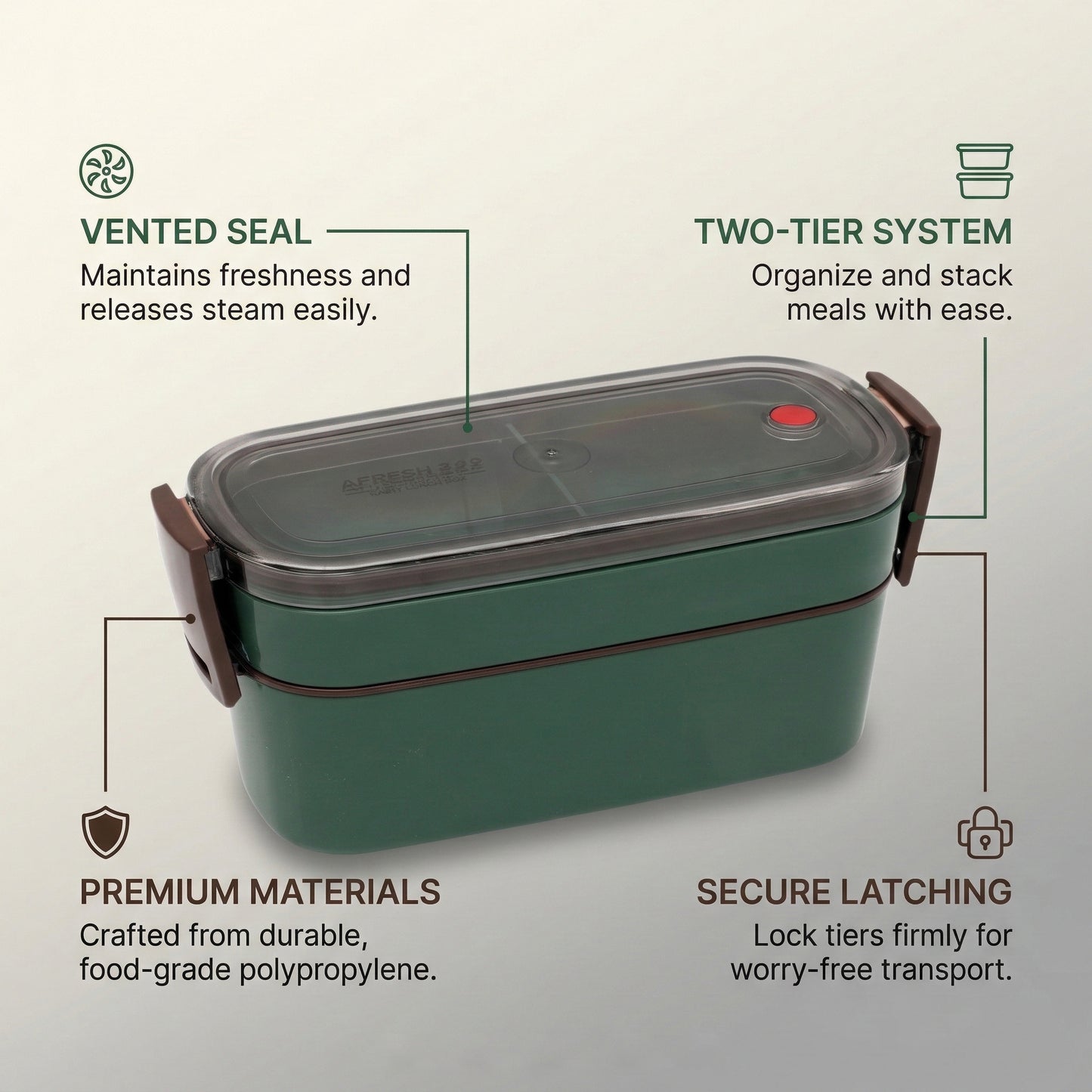 Double Decker Lunch Box For School, College & Office