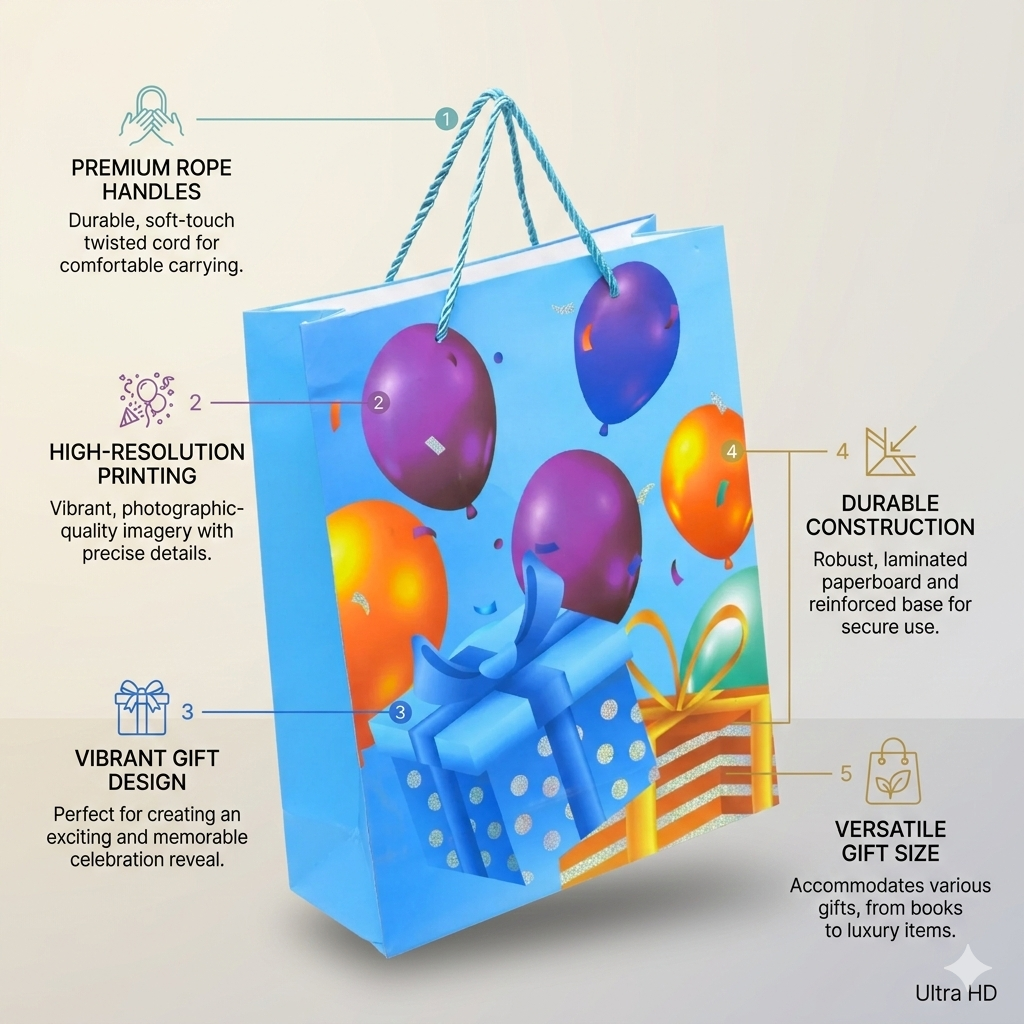 Balloon Design Gift Bags