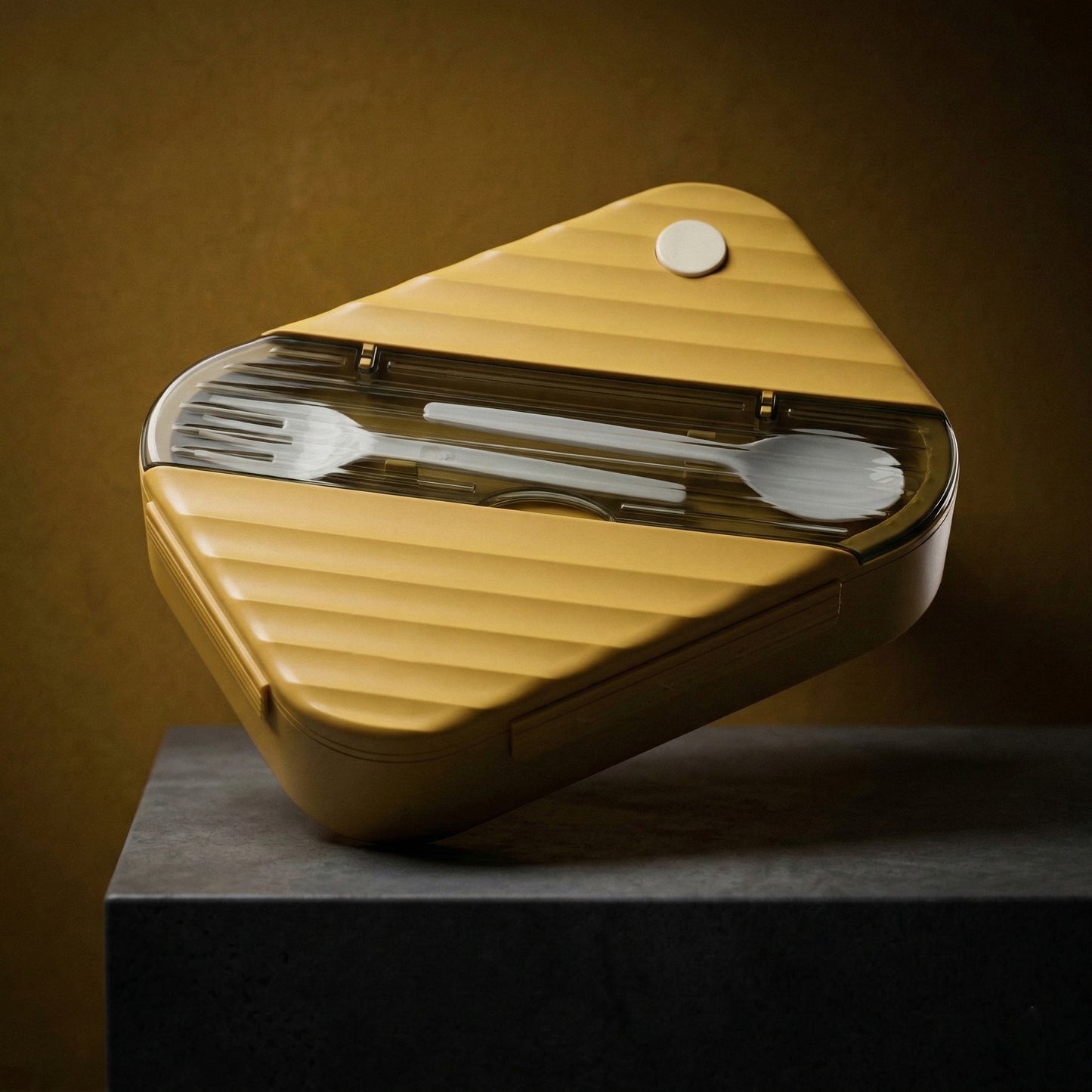 Diagonal Spoon Compartment Lunch Box
