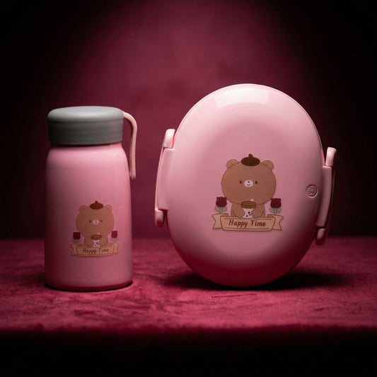 Lunch box combo with cute water  bottle