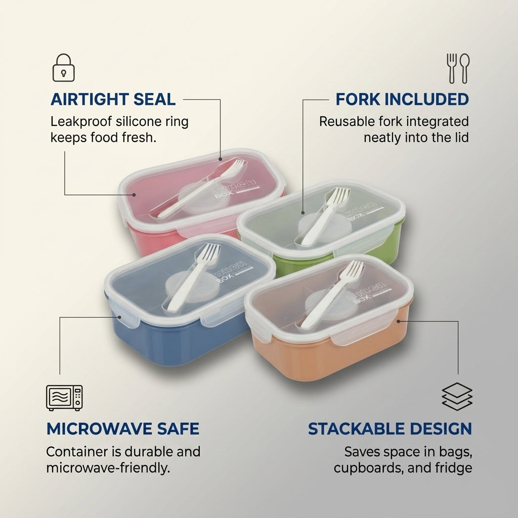 School & Office Lunch Box With Compartment