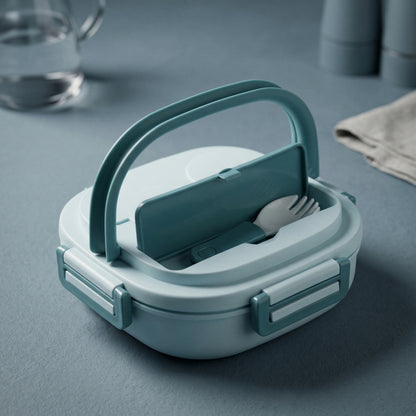 Steel Compartment Lunch Box With Handle